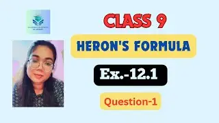 | Class 9 | Heron's Formula | Ex-12.1 | #heronsformula #triangle #sides #solve #equilateraltriangle