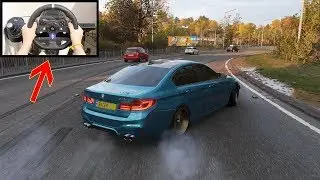 Forza Horizon 4 - BMW M5 DRIFT on Steering wheel (PC gameplay)