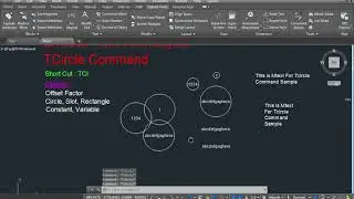 TCircle Command In AutoCAD In Hindi