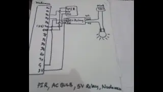 PIR Sensor, AC bulb and relay with Nodemcu ESP8266