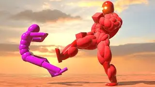 Ultra Ragdoll Dude Fights the Smart AI in OVERGROWTH!