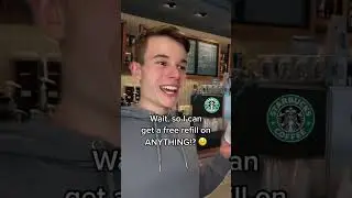 Starbucks Free Refill Hack! 💸 #starbucks #starbuckscoffee #save