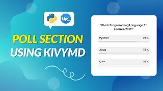How To Create Poll Section Using KivyMD And Python | Poll Section