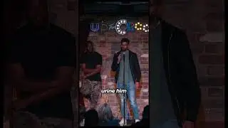 Asking audience member to come up and tell a joke. This guy (Amit Lakhani) smashed it.