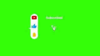 Animated YouTube Subscribe Like Bell Buttons Green Screen Effects