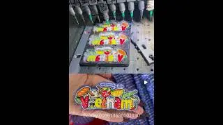 máquina de microinyección de parches de pvc #microinyección #Parche #plastisol