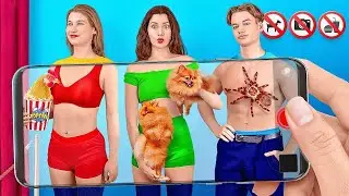 КАК ВЗЯТЬ ДОМАШНИХ ЖИВОТНЫХ В КИНО || Смешные лайфхаки и хитрости от 123 GO! CHALLENGE