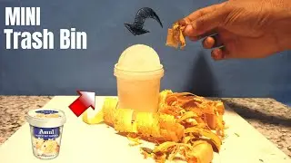 Making amazing mini trash bin from recyclable materials | DIY trash bin at home