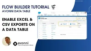 Add an Export Button to Salesforce Screen Flows: Excel & CSV Downloads using the Avonni Data Table