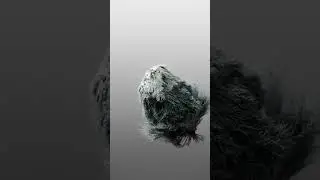 Blender Unrolling Magnetic powder  #blender #motiondesign