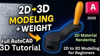 Complete 3D AutoCAD tutorial with Dimensions