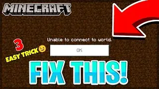 How to fix unable to connect to world minecraft pe | fix unable to connect to world minecraftpe 2023
