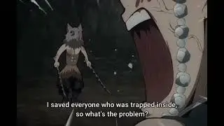 Tengen yelling at Inosuke - Demon Slayer Season 2