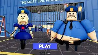 POLICE GIRL! BARRY 2 PLAYER ESCAPE PRISON V2! roblox! Gameplay Walkthrough No Death 4K