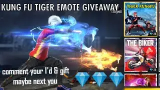 Free Fire Kung Fu Tiger Emote giveaway 🎊🎉🎉
