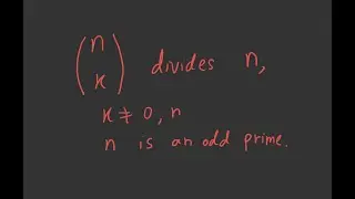 Proving that nCk is divisible by n, if k is not 0 or n, and n is an odd prime number.