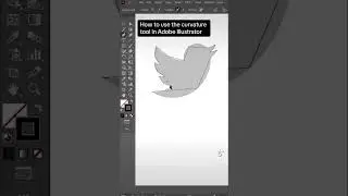 How to use the curvature tool in Adobe Illustrator #adobeillustrator #pentool #graphicdesign #shorts