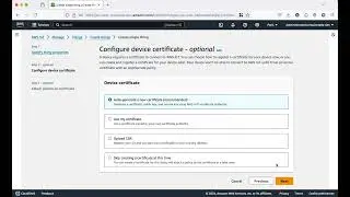 AWS IoT core create Arduino Thing