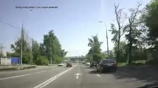 Носатый на камри. езда по разделительной