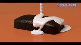 Cinema 4D RealFlow Chocolate Cake
