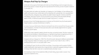 Apex Legends Season 10 Patch Notes - New Hop Up, Carepackage Weapon Update, and Balancing