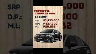 Toyota Corolla Price List in Philippines 2024 #toyotacorollaaltis #corollaaltis2024 #toyotacorolla