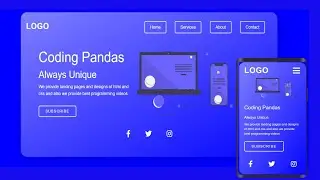 Complete Responsive Website Design Using HTML CSS  & JAVASCRIPT | Step By Step Tutorial