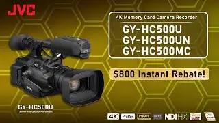 JVC GY-HC500 4K Handheld Camcorder: $800 Instant Rebate