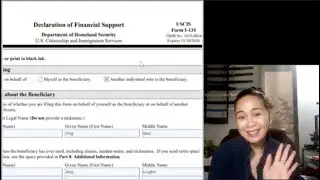 How to Fill-out Form I-134 Declaration of Financial Support: USA K1 Visa Application
