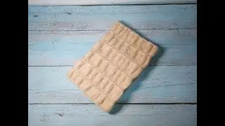 Женский шарф-гармошка спицами.