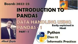 Python-Data Handling Using Pandas-1 | Class XII Boards #cbse #python #pandas #pythonprogramming