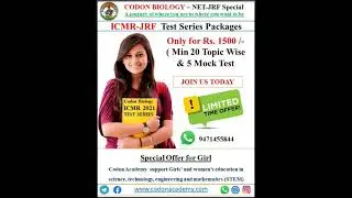 Want to Crack ICMR JRF - Join The TEST SERIES Only for Rs.1500 ( 20 Topic Wise Test + 5 Mock Test )