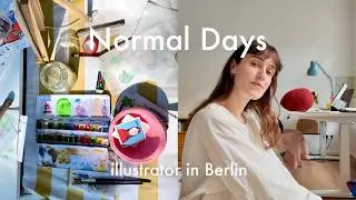 Normal Days as a Berlin Illustrator, Art Supply Shopping, Working at  Cafe & Drawing Portraits Live