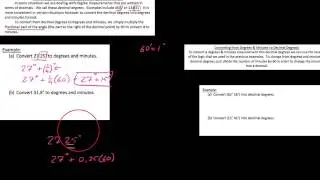 Trig 2.2.2 Converting from decimal degrees to/from degrees-minutes-seconds