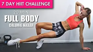 DAY 6: 20 Min Intense Fat Burning HIIT Workout| No Equipment, Full Body