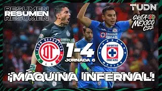 Resumen y goles | Toluca 1-4 Cruz Azul | Grita México C22 - J6 | TUDN
