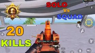 20 KILLS 🔥 SOLO VS SQUAD NUSA MAP 😍 GAMEPLAY FIRST BGMI 4.4 UPDATE