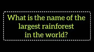 What is the name of the largest rainforest in the world? @GKwithPRIMA