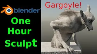 Blender Sculpting Practice | 1 Hour Gargoyle Sculpting