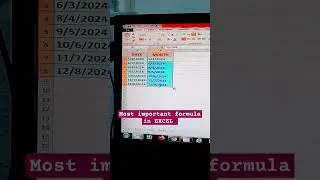 EXCEL INTERVIEW FORMULA । EXCEL TIPS । EXCEL TUTORIAL #exceltips #computer #shortsfeed