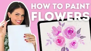 How to Paint Flowers and Leaves with Procreate Watercolor Brushes