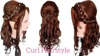Bridal hairstyle | curls for long hair girls | Arab curly hairstyle for girls