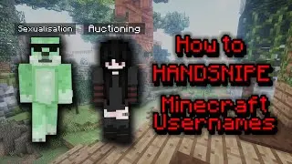 How I Hand Snipe My Minecraft Names