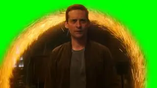 Tobey Maguire Enters Through Portal - Green Screen