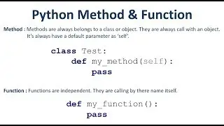 What is Methods and Functions in Python