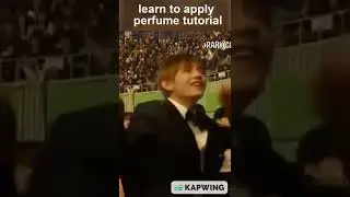 learn to apply perfume (tae tutorial) 😂😂😂 #shorts#bts#tae#v#perfume