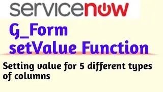 ServiceNow G_form setValue || setting field for 5 different types of columns 