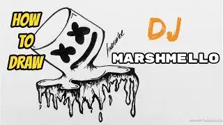 How to Draw DJ Marshmello Easy