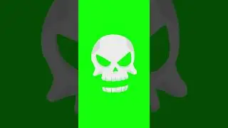 Chroma Key Caveira Mordendo Green Screen