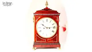 Richard Webster London Antique Regency Mahogany Bracket Clock circa 1830 Chime Repeat